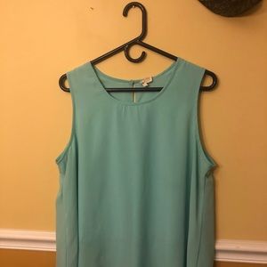Aqua sleeveless tank